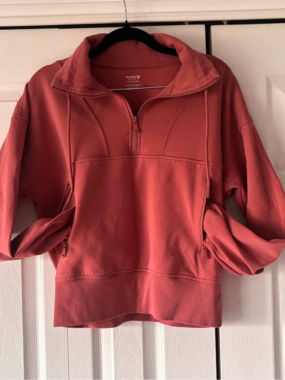 Old Navy Women's Half-Zip Pullover Sweatshirt - Coral